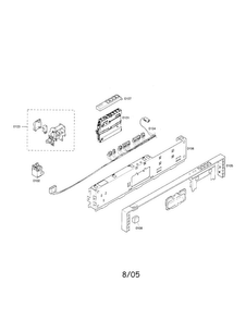 Fascia Panel Diagram and Parts List for SHX36L05UC 18 Bosch Dishwasher