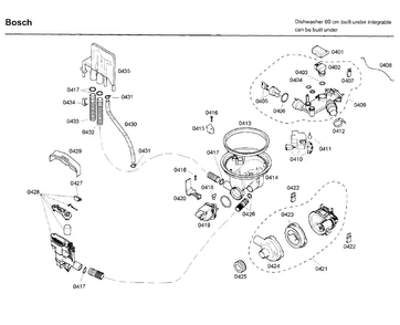 Pump Diagram and Parts List for SHX46A05UC 26 Bosch Dishwasher