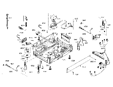 Base/power cord Diagram and Parts List for SHE863WF2N 01 Bosch Dishwasher
