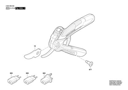 Diagram Diagram and Parts List for 3600HB20B0  Bosch Nibbler & Shears