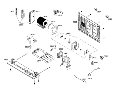 Compressor Diagram and Parts List for B22CS50SNB 04 Bosch Refrigerator