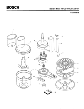 01 - COMPLETE Diagram and Parts List for MUZ6MM3  Bosch Food Processor