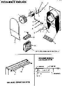 Remote Ventilator Diagram and Parts List for CCV36  Thermador Cooktop