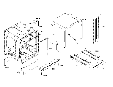 Tub/trim Diagram and Parts List for SHX863WB5N 01 Bosch Dishwasher