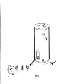 40 Gallon Electric Water Heater Diagram and Parts List for 153312260  Kenmore Water Heater