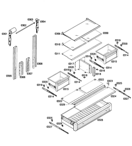 Refrigerator 2 Diagram and Parts List for T36IT71FN 01 Thermador Refrigerator