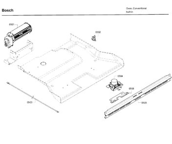 Latch 2 Diagram and Parts List for HBL5650UC 09 Bosch Wall Oven
