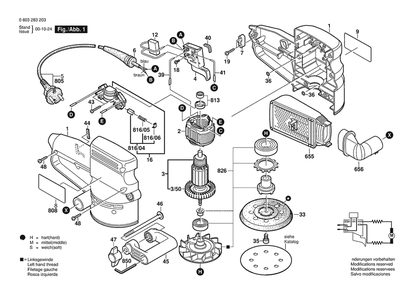 Part Location Diagram of 2606610902 Skil Fan Lefthand Threads