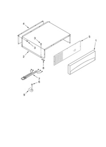 Top Grille And Unit Cover Parts Diagram and Parts List for KBUDT4265E 04 Thermador Refrigerator