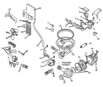 Component Assy Diagram and Parts List for SHU3305UC 11 Bosch Dishwasher