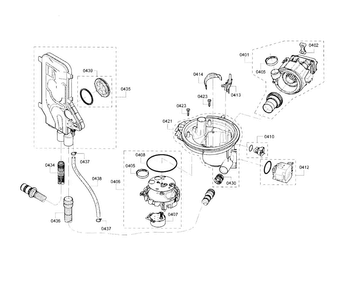 Pump Diagram and Parts List for SHX68T52UC 02 Bosch Dishwasher