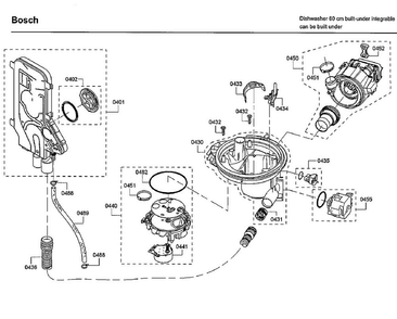 Pump Diagram and Parts List for SHP65T52UC 02 Bosch Dishwasher