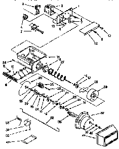 Motor And Ice Container Diagram and Parts List for TSS48QBW00  Thermador Refrigerator