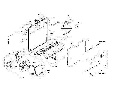 Door/dispenser Diagram and Parts List for SHV863WD3N 10 Bosch Dishwasher
