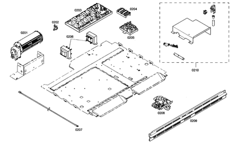 Control Assy Diagram and Parts List for PODC30201  Thermador Wall Oven