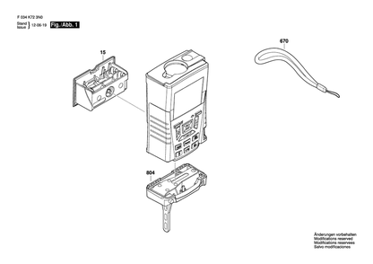 Part Location Diagram of 1600A00039 Bosch Tool PARTS SET