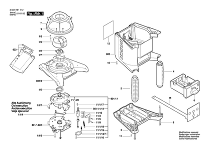 Part Location Diagram of 2610A13995 Bosch Tool LENS MOUNTING PENTA ASSEMBLY