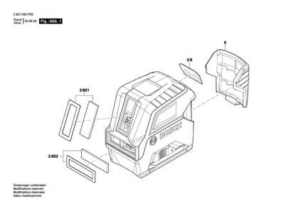 Part Location Diagram of 1607000C9Z Bosch Tool WINDOW GRN