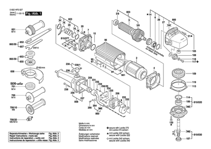 Part Location Diagram of 3603523013 Bosch Adapter M8/M14