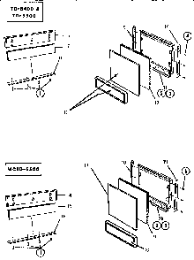 Door Panel Diagram and Parts List for WCTD5500  Thermador Dishwasher