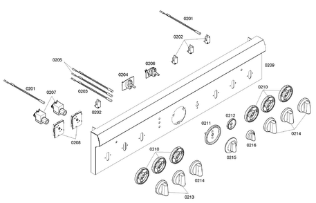 Control Panel Diagram and Parts List for PRD366EHC 03 Thermador Range