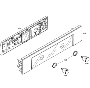 Control Panel Diagram and Parts List for HBN3450UC 02 Bosch Wall Oven
