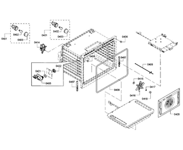 Cavity Diagram and Parts List for HGIP054UC 03 Bosch Range
