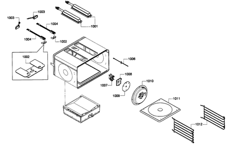 Large Oven Diagram and Parts List for PRL486EDPG01  Thermador Range