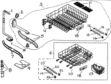 Racks Diagram and Parts List for SHX43E02UC 14 Bosch Dishwasher