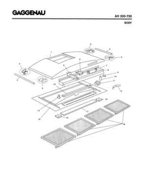01 - BODY Diagram and Parts List for AH320-730  Bosch Range Hood