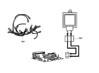 Micro Wiring Diagram and Parts List for POM301 02 Thermador Microwave