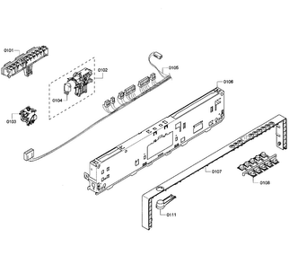 Control Panel Diagram and Parts List for SHX68R56UC 69 Bosch Dishwasher
