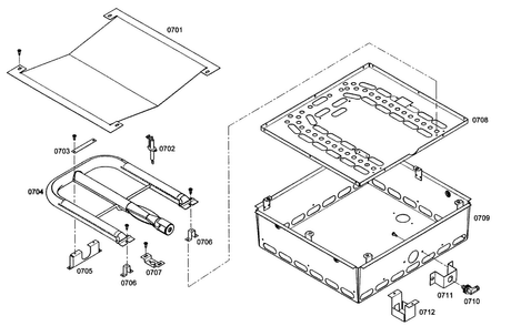 Oven 2 Diagram and Parts List for PRG366EG01  Thermador Range