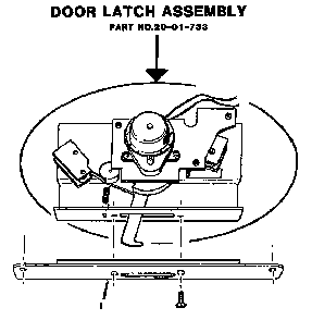 Door Latch Assembly Diagram and Parts List for GCR486GD  Thermador Range