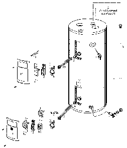 Replacement Parts Diagram and Parts List for 153325650  Kenmore Water Heater