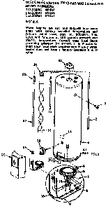 Replacement Parts Diagram and Parts List for 153336641  Kenmore Water Heater
