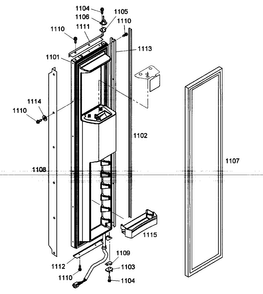 Door Assy 2 Diagram and Parts List for KBUDT4275E 01 Thermador Refrigerator