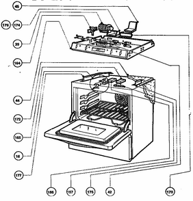 Cooling And Electrical Control Diagram and Parts List for RDFS30Q  Thermador Range