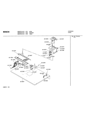 04 - MID PLENUM Diagram and Parts List for HBN756AUC(FD8207-)  Bosch Wall Oven
