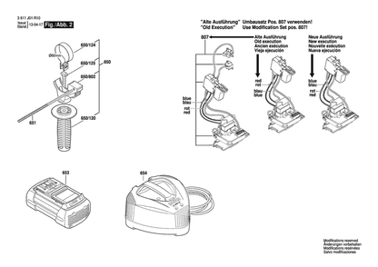 Section 2 Diagram and Parts List for GBH36VF-LIBA 3611J01R10 Bosch Hammer Drill