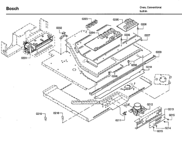Pcb Assembly Diagram and Parts List for HBLP651LUC 02 Bosch Wall Oven