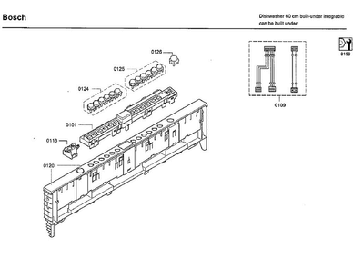 Control Panel Diagram and Parts List for SHX7ER55UC 48 Bosch Dishwasher