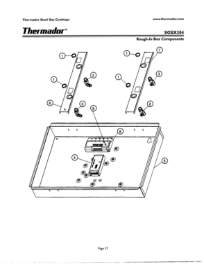 36 - ROUGH-IN BOX COMPONENTS Diagram and Parts List for SGSX304ZB  Bosch Range