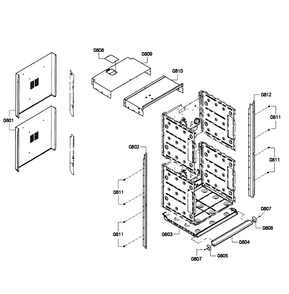 Cabinet Assy Diagram and Parts List for HBN5650UC 05 Bosch Wall Oven