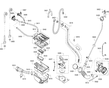 Pump Diagram and Parts List for WFVC6450UC 24 Bosch Washer