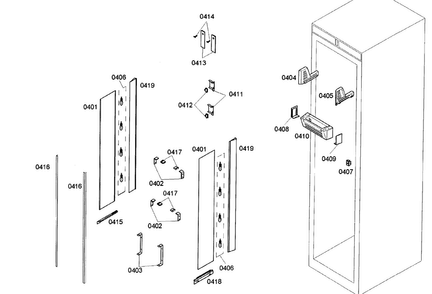 Lighting Diagram and Parts List for T24IR70NSP 40 Thermador Refrigerator