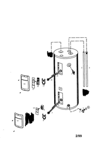Energy Efficient 30 Gallon Short Diagram and Parts List for 153324190  Kenmore Water Heater