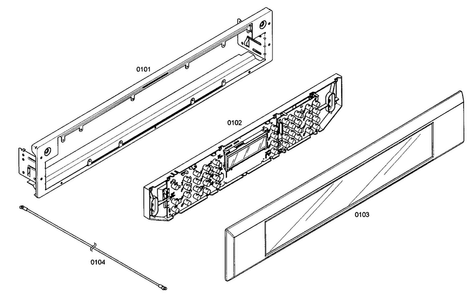 Control Panel Diagram and Parts List for MEW301ES01  Thermador Wall Oven