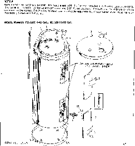 Non-functional Replacement Parts Diagram and Parts List for 153326010  Kenmore Water Heater