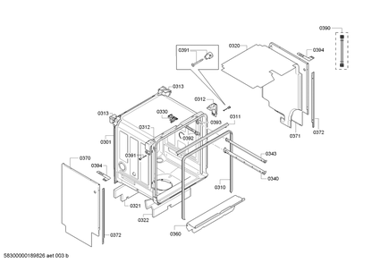 Diagram 3 Diagram and Parts List for SGX68U55UC-D5  Bosch Dishwasher